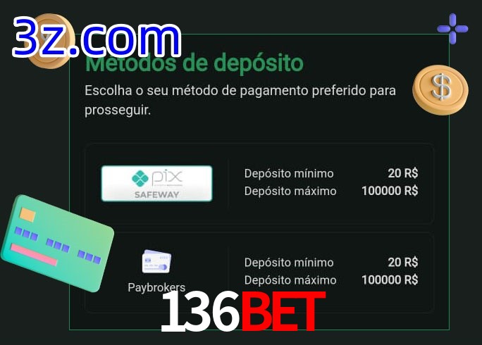 O cassino 136BET oferece uma grande variedade de métodos de pagamento